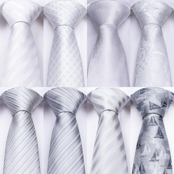 

dibangu designer 18 colors white sliver men's ties hanky cufflinks set silk neck ties for men wedding party business mens tie, Blue;purple