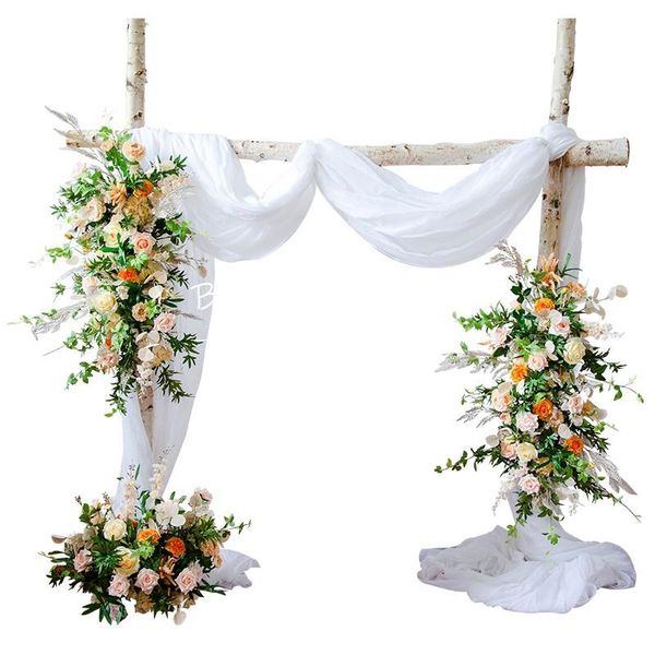 

decorative flowers & wreaths wedding arch backdrop decor flower runner arrangement party artificial row 60cm table centerpiece ball bouquet