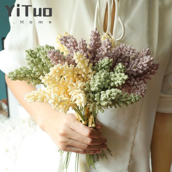 

decorative flowers & wreaths yituo 1 bundle green plant tower pine foam beam ins wind wedding decoration simulation flower yc1062