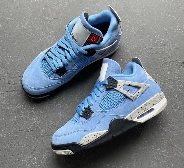 

2021 release authentic se university blue tech grey 4s white black genuine suede men women outdoor shoes sports sneakers with running 1top