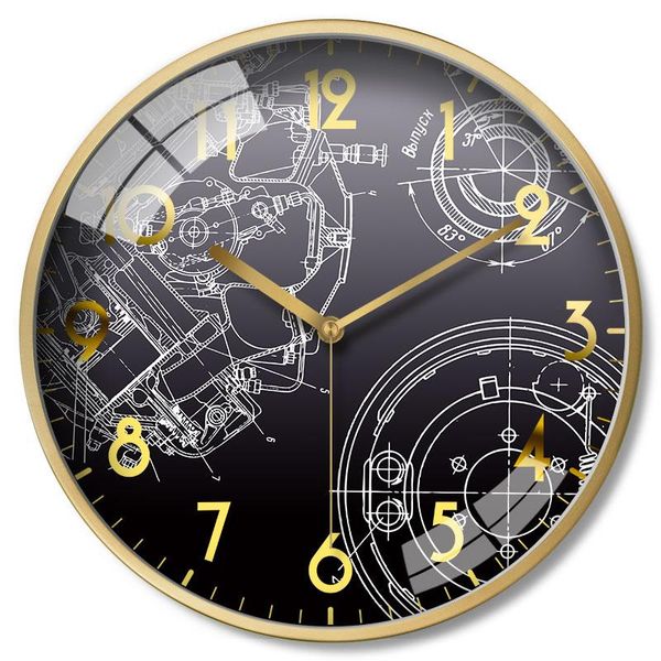 

nordic luxury wall clock metal gold creative watches bedroom silent modern large clocks quartz home decoration gift ideas