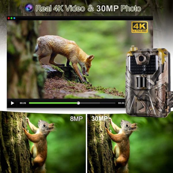 

hunting cameras app trail camera 4k live broadcast cloud service po traps 4g 30mp wildlife night vision hc900pro