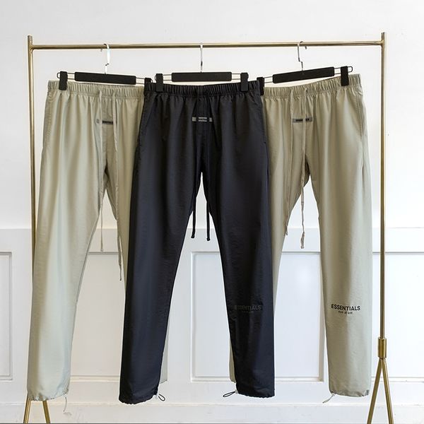 

21ss high street woven nylon casual sports pants double-thread designer trendy sweatpants for men and women loose oversize quality pant, Black