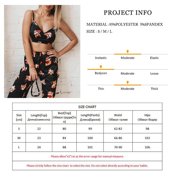 

his spaghetti strap pajamas print summer two piece set and pants sleepwear satin women v neck nightwear pattern, Black;red