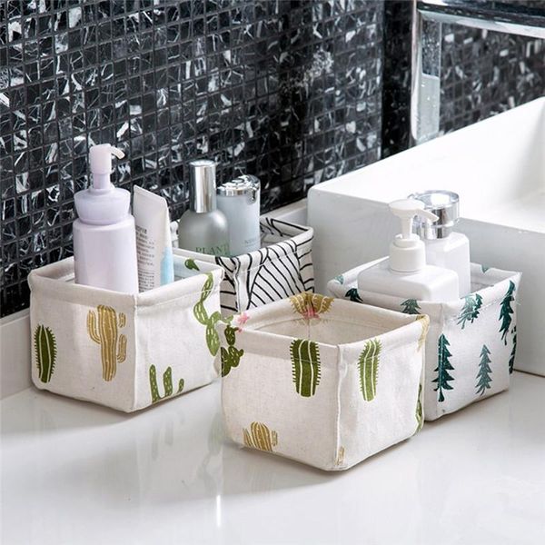 

storage bags basket sundries box foldable deskcosmetic container organizer clothing book toys baskets