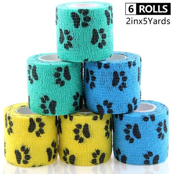 

elbow & knee pads elastic bandage cohesive bandages vet wrap self adhesive adherent non-woven dogs pet animals ankle sprains, Black;gray