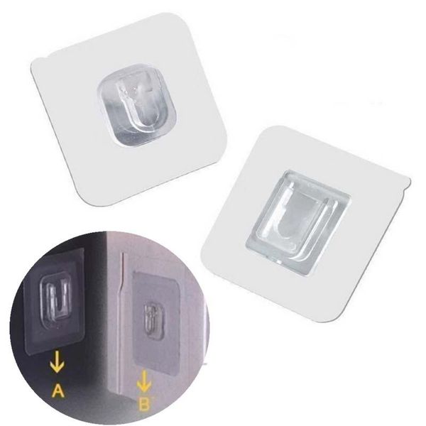 

hooks & rails multi-purpose 5/10 pairs double-sided adhesive wall waterproof clothes hats towel kitchen bath door