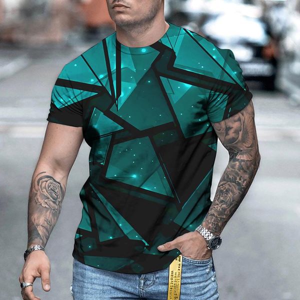 

men's t-shirts 2021 summer for men and women geometrical shirt short sleeve 3d printed t-shirt round collar oversized, White;black