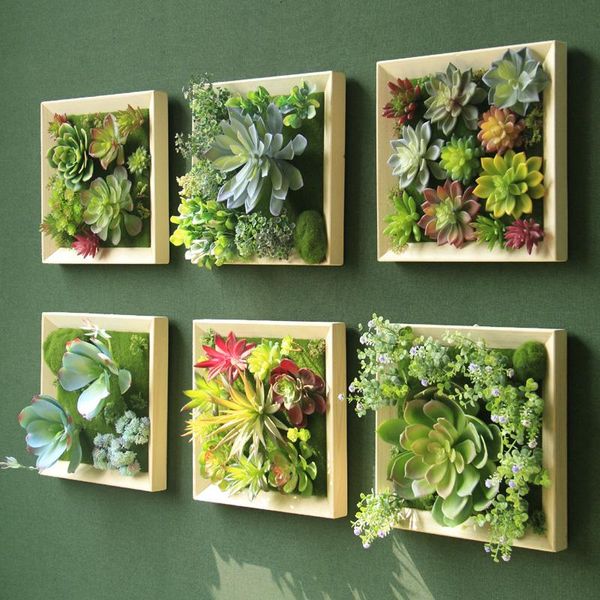 

so beauty fake succulent plants nordic wall mounted hanging carft girls room decor dream catchers modern decorative objects & figurines