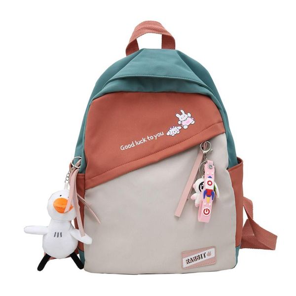 

waist bags women nylon backpack kawaii waterproof travel school for teenagers girls patchwork female rucksack mochila