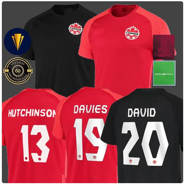 

21 22 canada soccer jerseys men home away custom 19 alphonso davies 13 atiba hutchinson jonathan david national team third error kennedy evs, Black;yellow