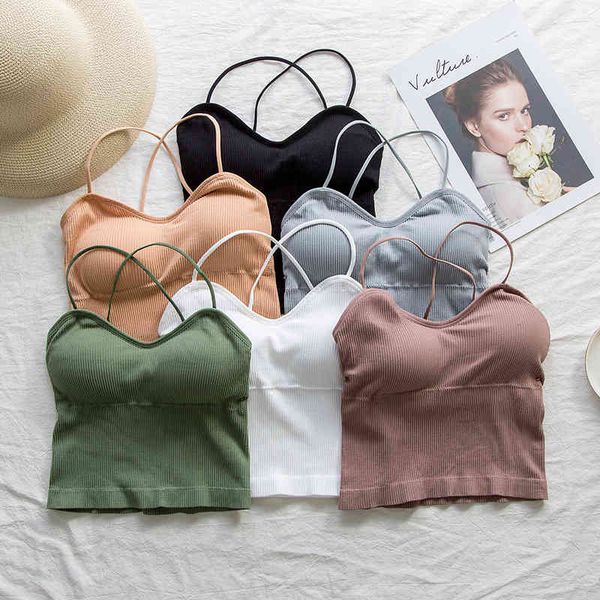 Confortável Body Hing Spring-Summer Plus-Size Strap Strap Colete Fat Mm Boob Tube Top A Pad Paul Wirelsports Bra Mulheres X0507