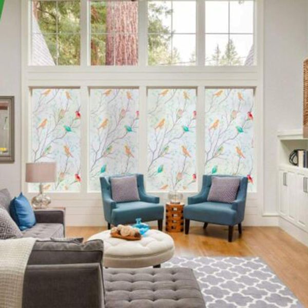 

window stickers privacy film birds decorative glass static clings glue-for home decor l5