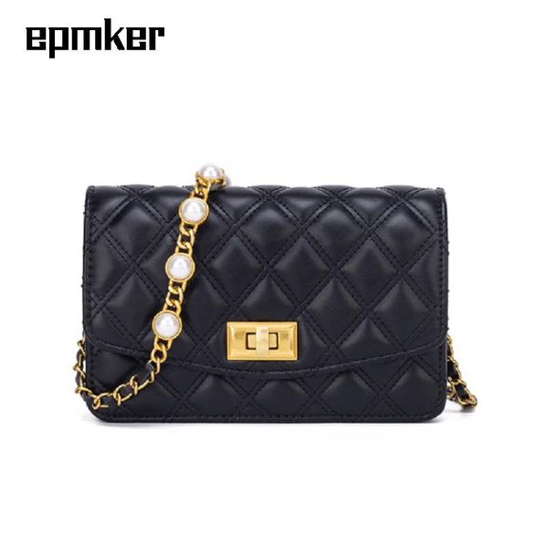 

evening bags epmker 2021 purses and handbags luxury designer pearls crossbody chains shoulder bag cute side diamond lattice