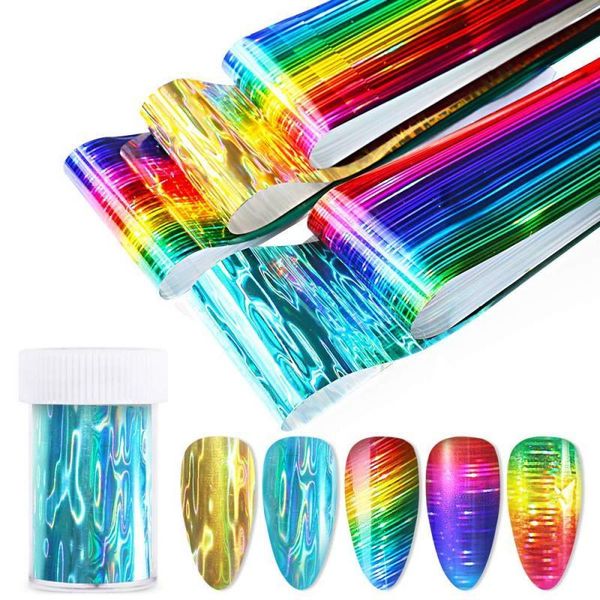 

styles nail sticker phantom fish and rainbow pattern art accessories designer manicure stickers 4*100cm & decals, Black