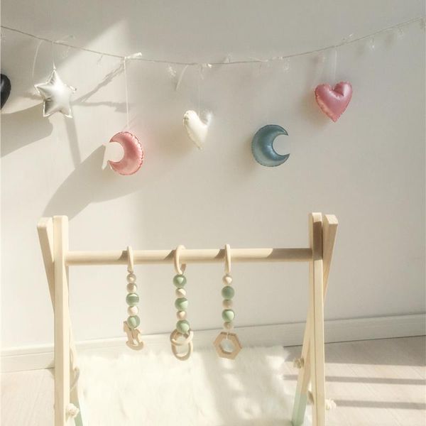 

baby pillow kids room decoration handmade boys star moon heart girls bed hanging teepees tent toy for children crib netting