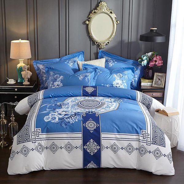 

bedding sets 100% cotton  king size set soft bedclothes luxury duvet/quilt cover bed linen sheet pieces 4