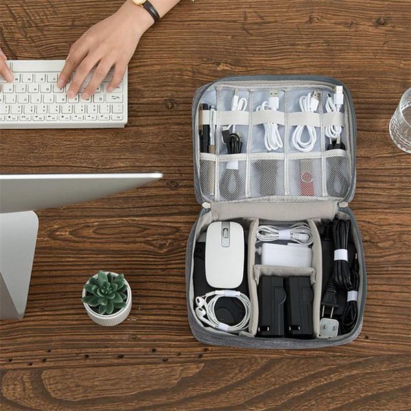

storage bags electronics organizer waterproof usb cable bag for hard drives flash drive power bank cosmetic