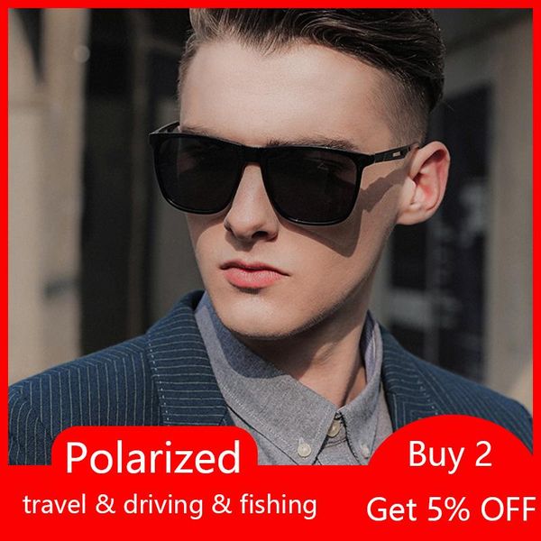 

sunglasses polarized glasses uv400% retro square men women driver fishing eyewear aluminum magnesium bicycles anti glare, White;black