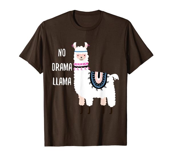 

llama funny - no drama llama lover gift t-shirt, White;black