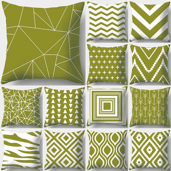 

cushion/decorative pillow cases home decor army green geometric pattern covers decorative cover princess