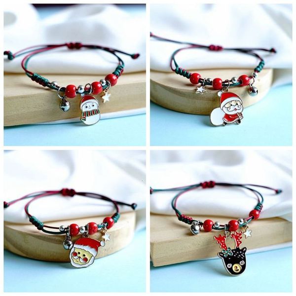 

woven bracelet female popular santa couple girlfriends hand ornaments, Black