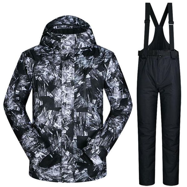 

skiing suits trendy ski suit men's suit, single board and double winter outdoor waterproof windproof