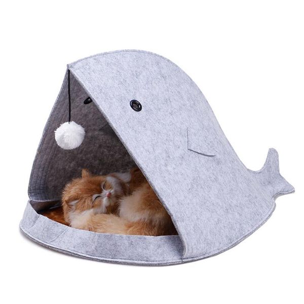 

cat beds & furniture all season pet mat cute house felt cloth dog sleeping basket bag comfortable breathable kitten nest for animal bed