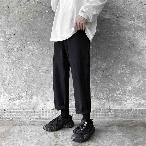 

men's pants loose casual cargo fashion trend solid color nice trousers streetwear straight large size m-5xl 9dqe, Black