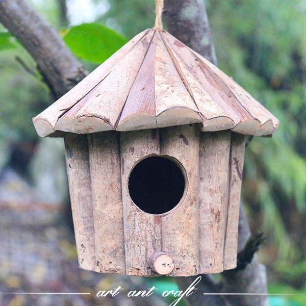 

handmade corrosion prevention wooden bird house for pet cages