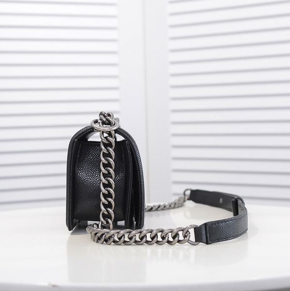 

woman classic chain flap bag calfskin caviar genuine leather purses fashion shoulder crossbody bags handbags