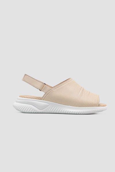 

sandals women's beige genuine leather carmela ten stapler hole, Black