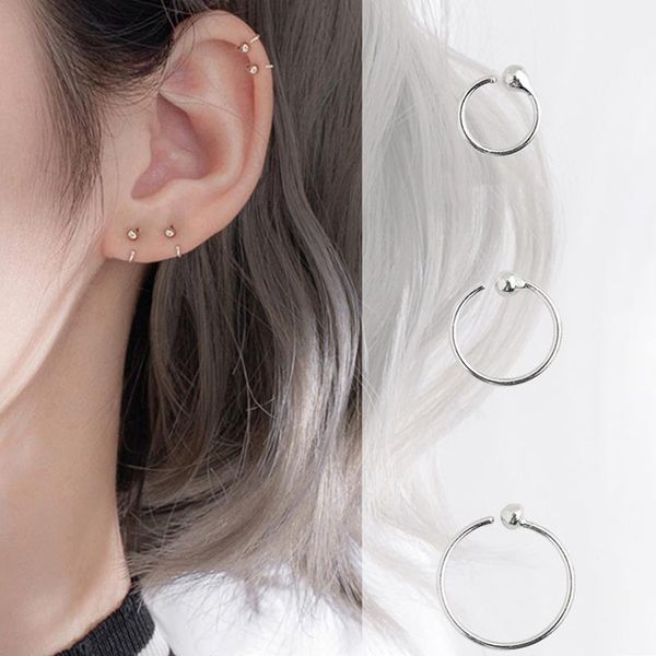 

hoop & huggie earrings for women/men small ear bone aros tiny nose ring girl aretes hoops, Golden;silver