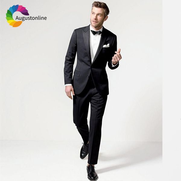 

men's suits & blazers black men for wedding evening party groom blazer slim fit casual prom custom made tailored tuxedos costume h, White;black