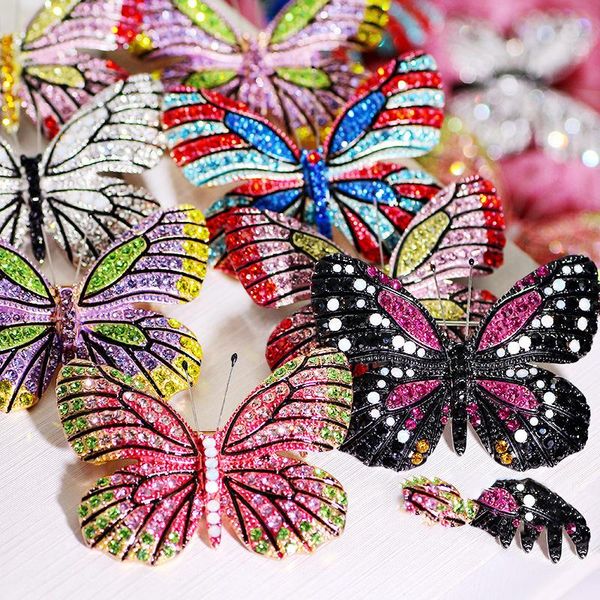 

pins, brooches crystal rhinestones butterfly brooch pins for women in assorted, Gray