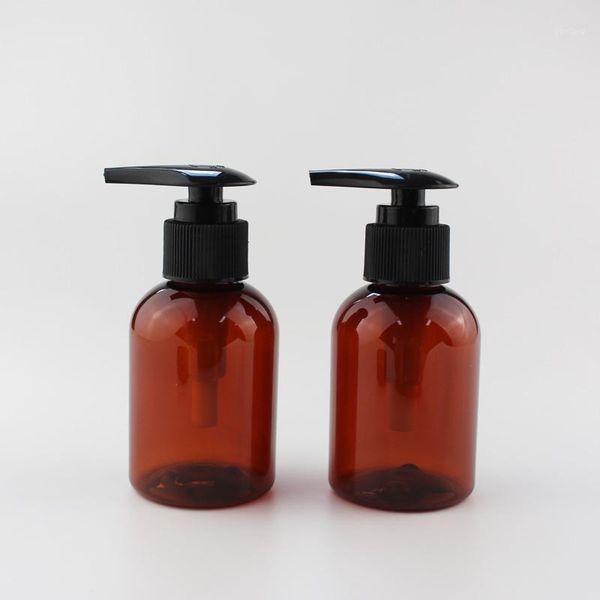 

storage bottles & jars 100ml 50pcs empty plastic shampoo containers makeup lotion pump brown travel