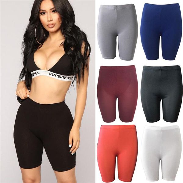 

women high waist stretch beach sports shorts casual solid women's, White;black