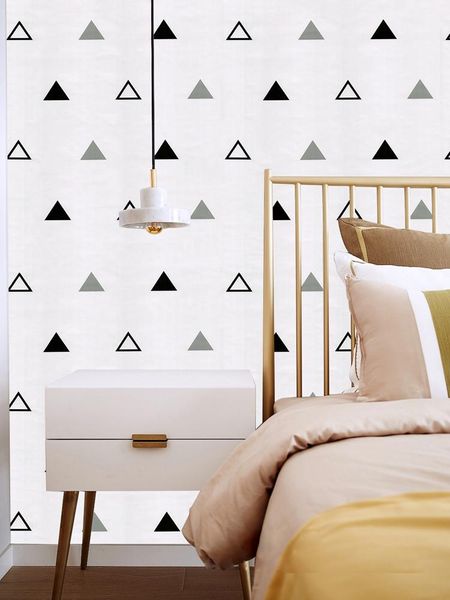 

wallpapers triangles wall pattern outline paper bedroom living room walls art stickers - apartment decal kids home decorative