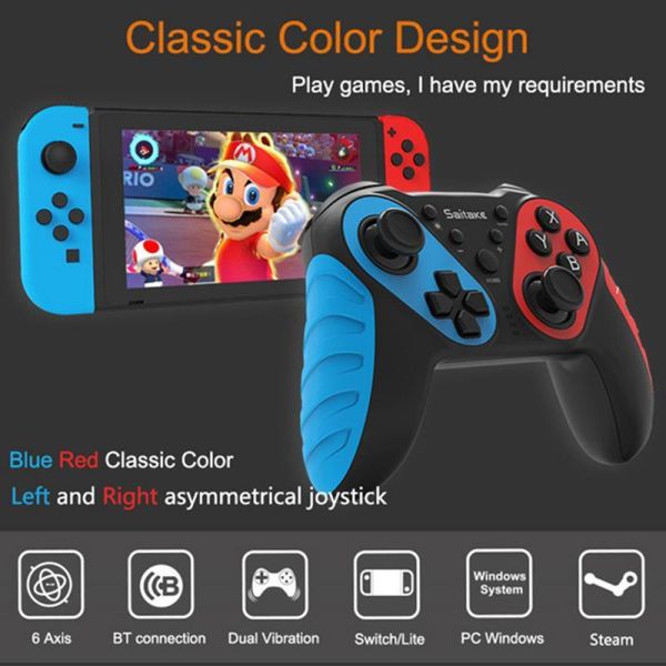 

bluetooth pro gamepad for n-switch console wireless remote joystick ns switch handle controller with nfc game controllers & joysticks
