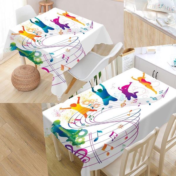 

table cloth notes music custom oxford print rectangular waterproof oilproof cover square wedding tablecloth
