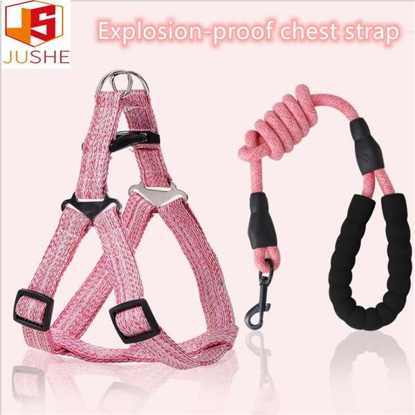 

dog collars & leashes pet supplies pink yellow harness walking leash chest back set adjustable