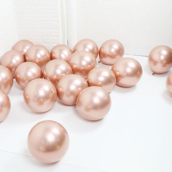 

50pcs 10/12inch chrome metallic silver rose gold balloon birthday party wedding decor decoration
