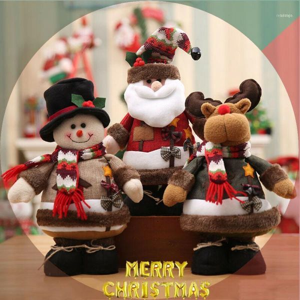 

christmas decorations xmas stand santa claus doll toy home decor gift snowman standing figurine ornament festival party tree decor1