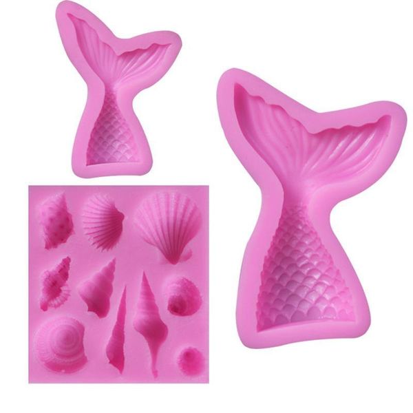 

cake tools seashell silicone mold kitchen diy cute versatile fondant baking tool supplies pink for ice pudding biscuit chocolate