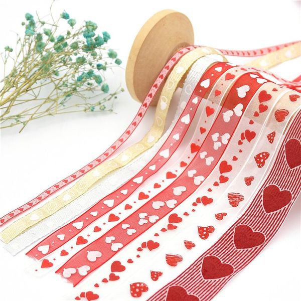 

party decoration 10m / 39.37inch valentine's day limited ribbon garden multicolor love silk holiday bedroom living room decorations