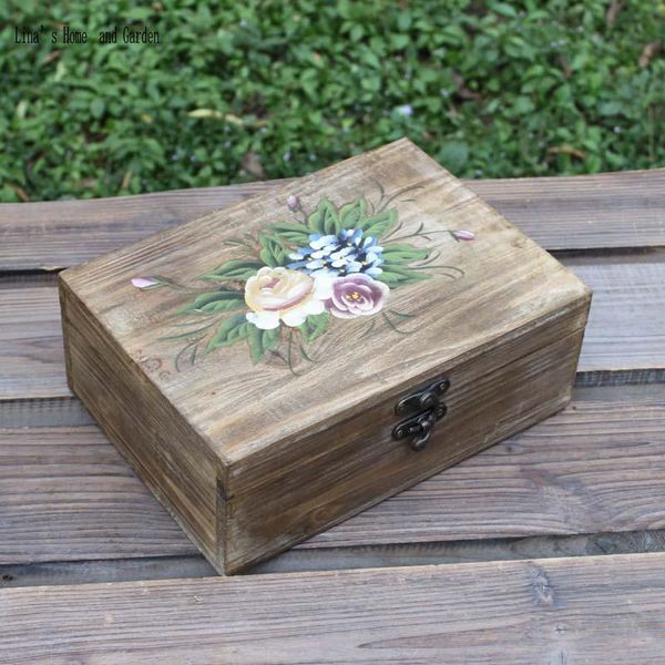 

storage boxes & bins small hand made painted solid distressed wood box