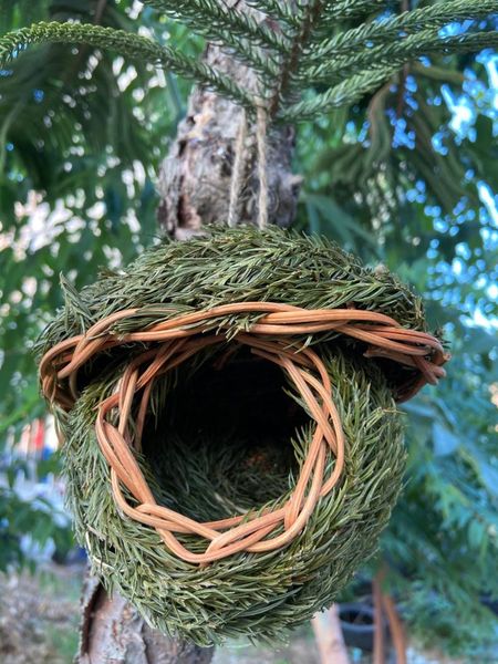 

bird cages birdcage straw outdoor garden simulation decorations farmhouse pendant