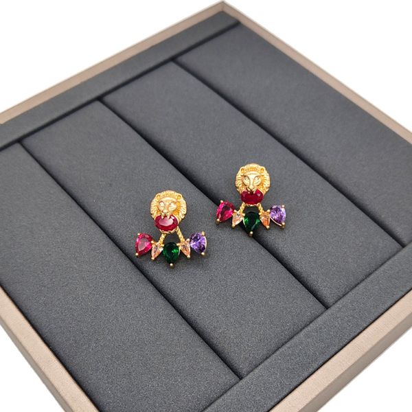 

fine jewelry online gujia earrings new female head color diamond high version jewelry manufacturer 65% off store online sale, Golden;silver