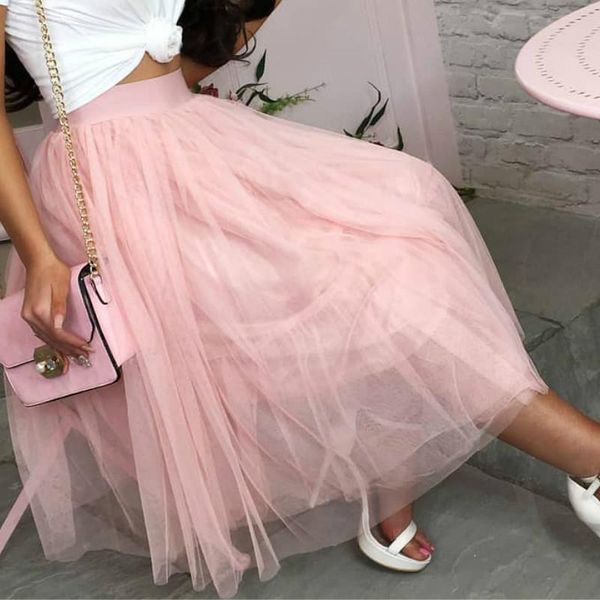 

sweet girl ballet tulle women skirt tutu maxi princess evening party wedding prom mesh, Black
