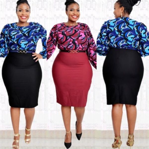 

ethnic clothing fashion african dresses for women 2021 spring autumn dashiki africa style print rich bazin office lady midi, Red